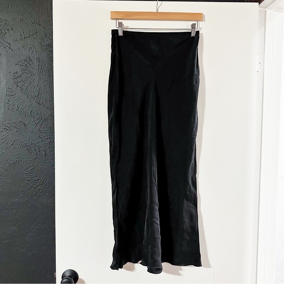 OZMA Grace Slip Skirt Japanese Cupro Black Size Medium - Picture 6 of 6